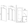 Шторка для ванни Radaway Torrenta PNJ 80, права, 150x80 (201101-101NR)