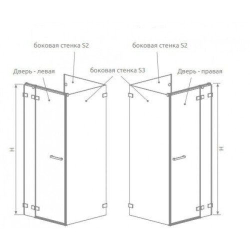 Душова стінка Radaway Euphoria KDJ S3 80 (383038-01)