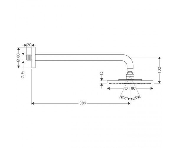 Верхний душ Hansgrohe Raindance Air (27468000)