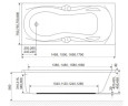 Ванна акрилова Excellent Canyon, 150x75 (WAEX.CNN15WH+RCR)
