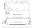 Ванна акриловая Excellent Canyon, 150x75 (WAEX.CNN15WH+RCR)