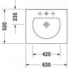 Умывальник накладной Duravit Darling New, 63 (499630000)
