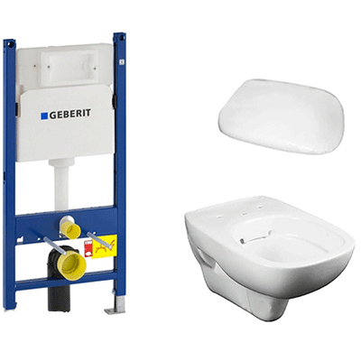 Комплект: Унитаз Kolo Nova Pro Rimfree + Инсталляция Geberit Duofix + Крышка Soft-Close (L23120000+111.300.00.5+L20112000)