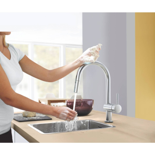 Змішувач для кухні Grohe Minta Touch, сенсор, сріблястий (31358DC2)