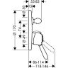 Смеситель для ванны Axor Carlton, однорычажный, хром (17415000)