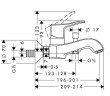 Смеситель для ванны Hansgrohe Metris Classic, однорычажный, хром (31478000)