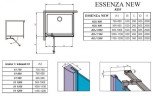 Душова кабіна Radaway Essenza New KDJ, ліва, 90x90 (385044-01-01L)