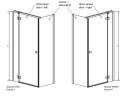 Душевая кабина Radaway Essenza New KDJ, левая, 90x90 (385044-01-01L)