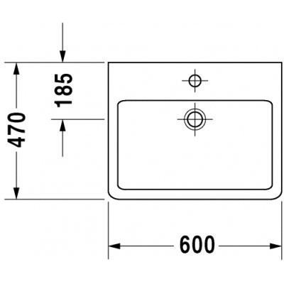 Умывальник накладной Duravit Vero, 60 (454600027)