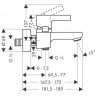 Смеситель для ванны Hansgrohe Metris S, однорычажный, хром (31460000)