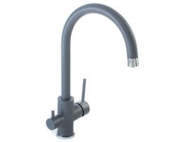 Змішувач для кухні Aqua Sanita Sabiaduo, одноважільний, алюметалік (2963-202)