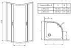 Душевая кабина Radaway Premium Plus A, 80x80 (30411-01-01)