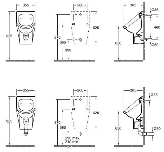 Писсуар Villeroy&Boch Omnia Architectura (55742501)