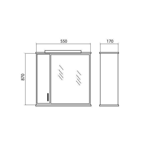 Зеркало в ванную Aqua Rodos Ассоль 55, 55x87 (АР000000898)