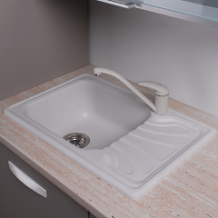 Кухонна мийка гранітна Fancy Marble Filadelfia, 65x44, білий (103060001)