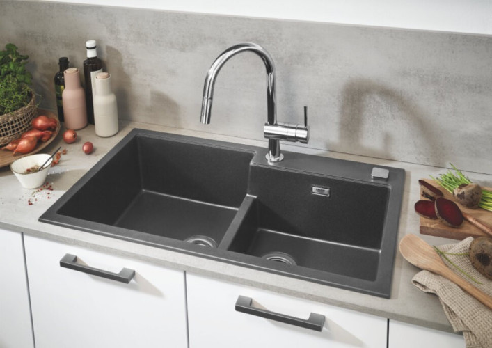 Кухонная мойка гранитная Grohe K500, 86x50, серый (31649AT0)