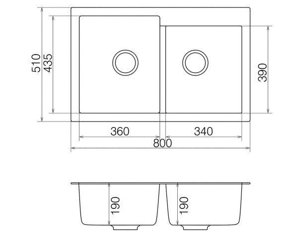 Кухонная мойка гранитная Vankor Orman, 80x51, серый (ORMAN OMP 05.80 GRAY)