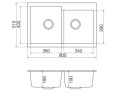 Кухонная мойка гранитная Vankor Orman, 80x51, серый (ORMAN OMP 05.80 GRAY)