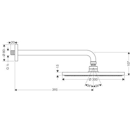 Верхній душ Hansgrohe Raindance Air (27493000)