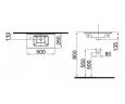 Умивальник врізний Idevit Merkur, 50 (0201-3507-07)