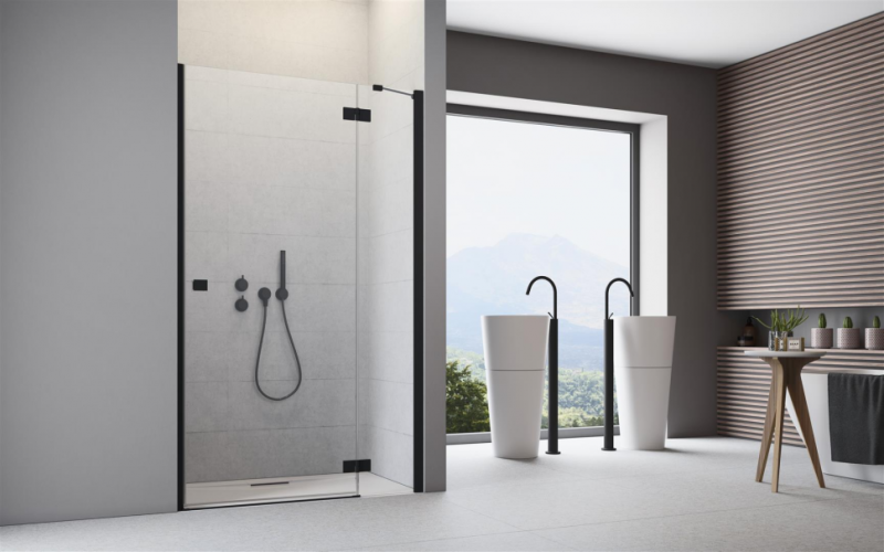 Душові двері Radaway Essenza New Black DWJ 130R, праві (385017-54-01R)
