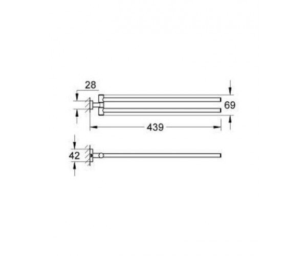 Держатель для полотенец Grohe Essentials Cube (40624001)
