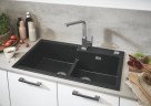 Кухонная мойка гранитная Grohe K500, 86x50, черный (31649AP0)