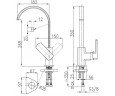 Смеситель для кухни KFA Armatura Korund, однорычажный, хром (4003-915-00)