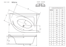 Ванна акрилова Radaway Mistra, права, 150x100 (WA1-07-150X100P)