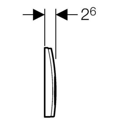 Змивна клавіша Geberit Delta 21, біла (115.125.11.1)