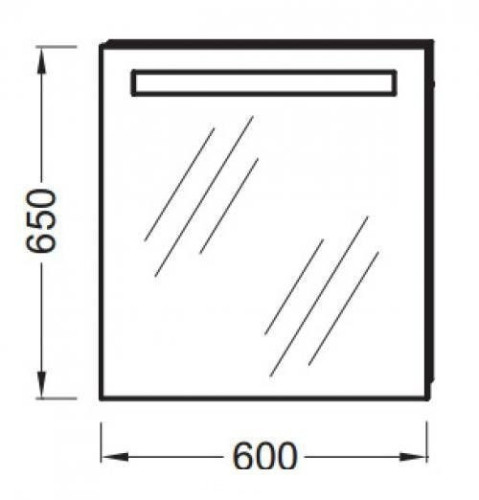 Дзеркало у ванну Jacob Delafon Parallel, 60x65 (EB1411-NF)