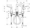Змішувач для умивальника Hansgrohe Metris Classic, двовентильний, хром (31073000)