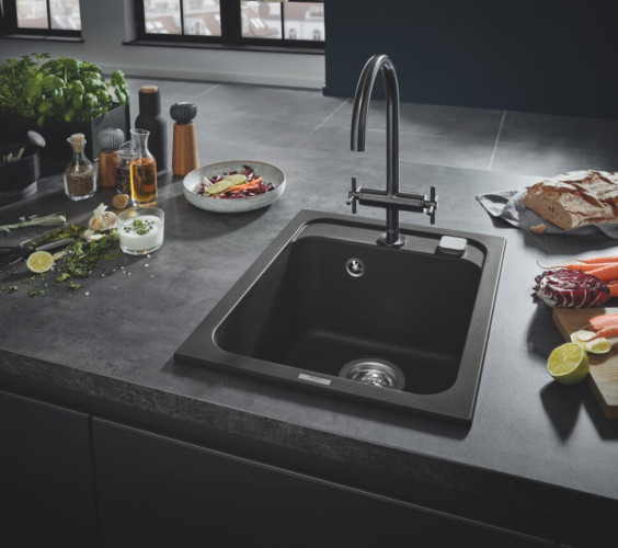 Кухонная мойка гранитная Grohe K700, 50x40, черный (31650AP0)