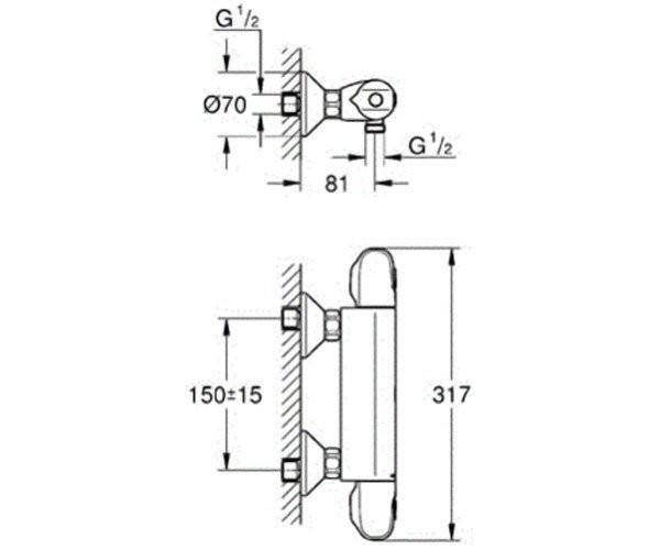 Термостат Grohe Grohtherm 1000 New, хром (34143003)