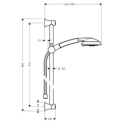 Душевой гарнитур Hansgrohe Raindance Classic 100 (27841000)
