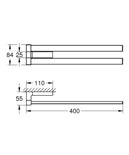 Держатель для полотенец Grohe Selection Cube (40768000)