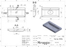 Умивальник VARNA 800 MIRASTONE BLACK