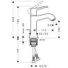 Cмеситель для умывальника Hansgrohe Metris Classic, однорычажный, хром (31077000)