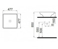 Умывальник врезной Idevit Square, 48 (0101-2486)