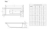 Ванна акрилова Radaway Nea, 170x70 (WA1-02-170X070U)