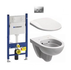 Комплект: Унитаз Kolo Nova Pro Rimfree + Инсталляция Geberit Duofix Delta + Крышка Soft-Close + Клавиша Delta 21 (M33120000+458.126.00.1+M30112000+115.125.46.1)