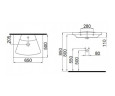 Умывальник врезной Idevit Vega, 65 (2801-0505)