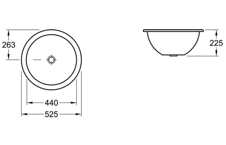 Умивальник врізний Villeroy&Boch Loop&Friends, 44 (61814301)