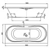 Ванна акриловая Vagnerplast Briana, 180x80 (VPBA180BRI2X-01)