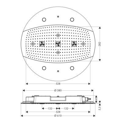 Верхній душ Hansgrohe Raindance Rainmaker (26117000)