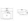 Умивальник підвісний Devon&Devon Westminster, 70 (IBLG3FWES)