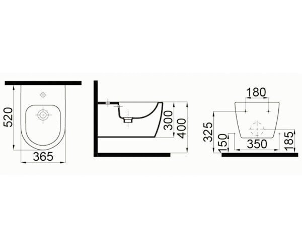 Біде підвісне Idevit Alfa (3106-2605-1201)