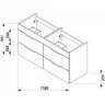 Тумба с умывальником Jika Cube, 120 (H4536621763021)