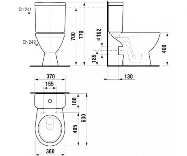 Унитаз компакт Jika Lyra Plus (H8263860002421)