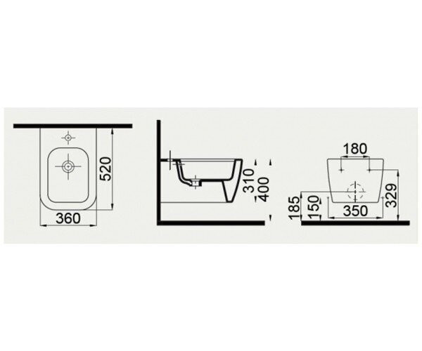 Біде підвісне Idevit Halley (3206-2605)